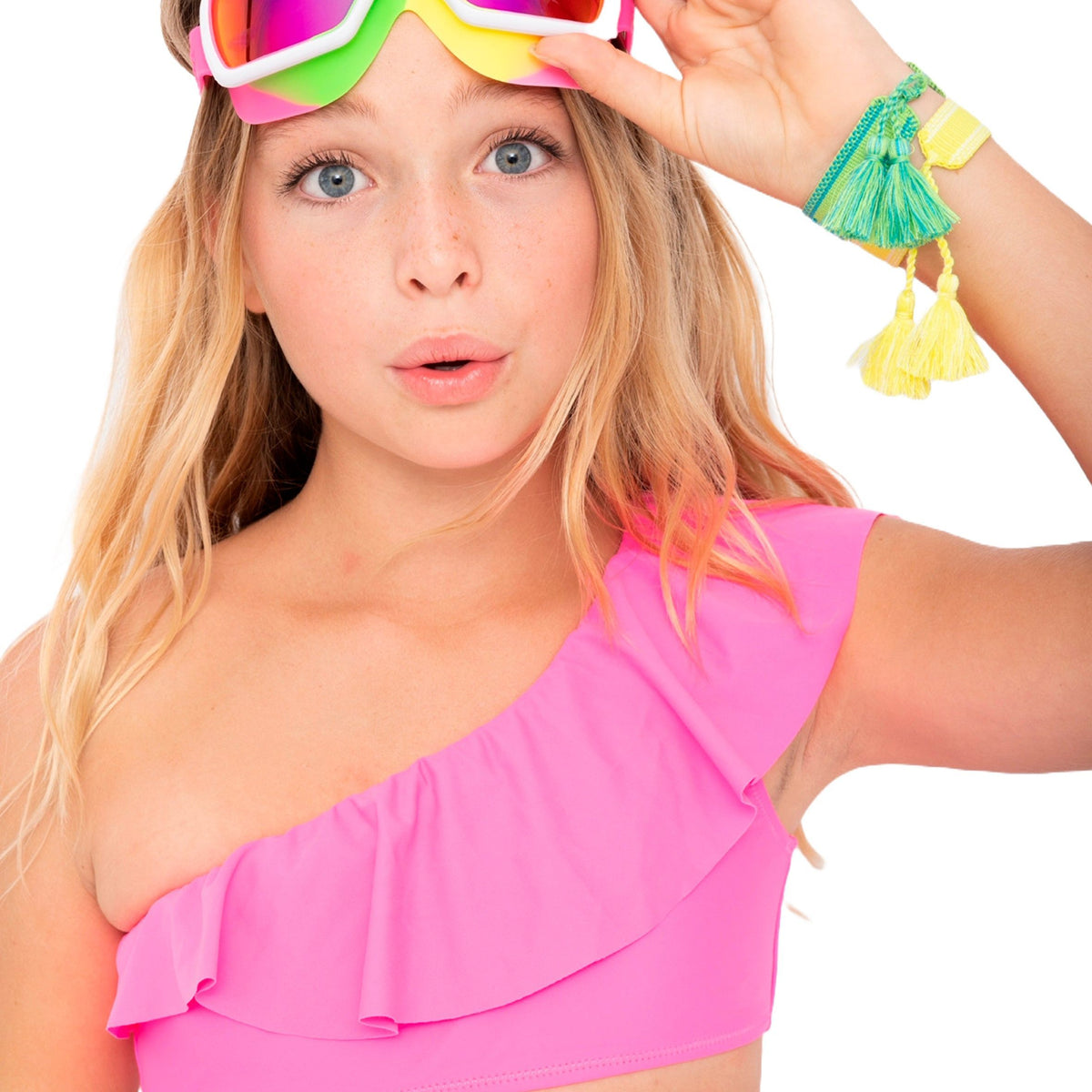 Pink One Shoulder Bikini