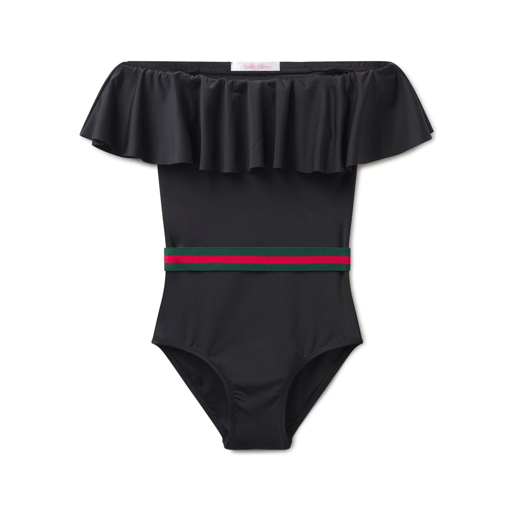 Black Swimsuit with Belt