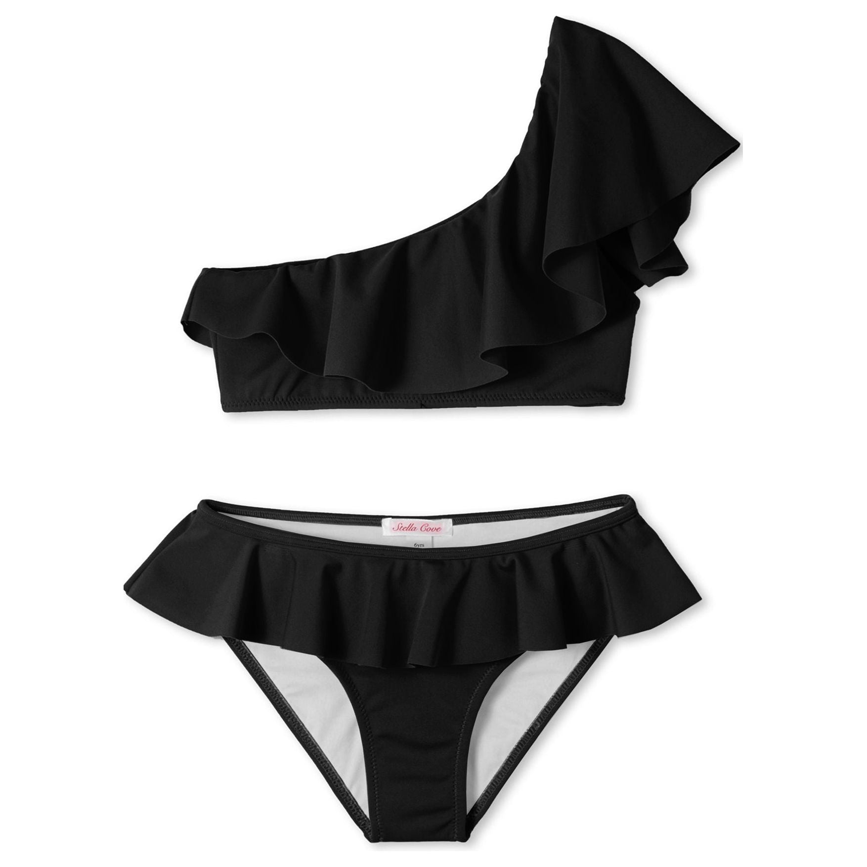Black One Shoulder Bikini
