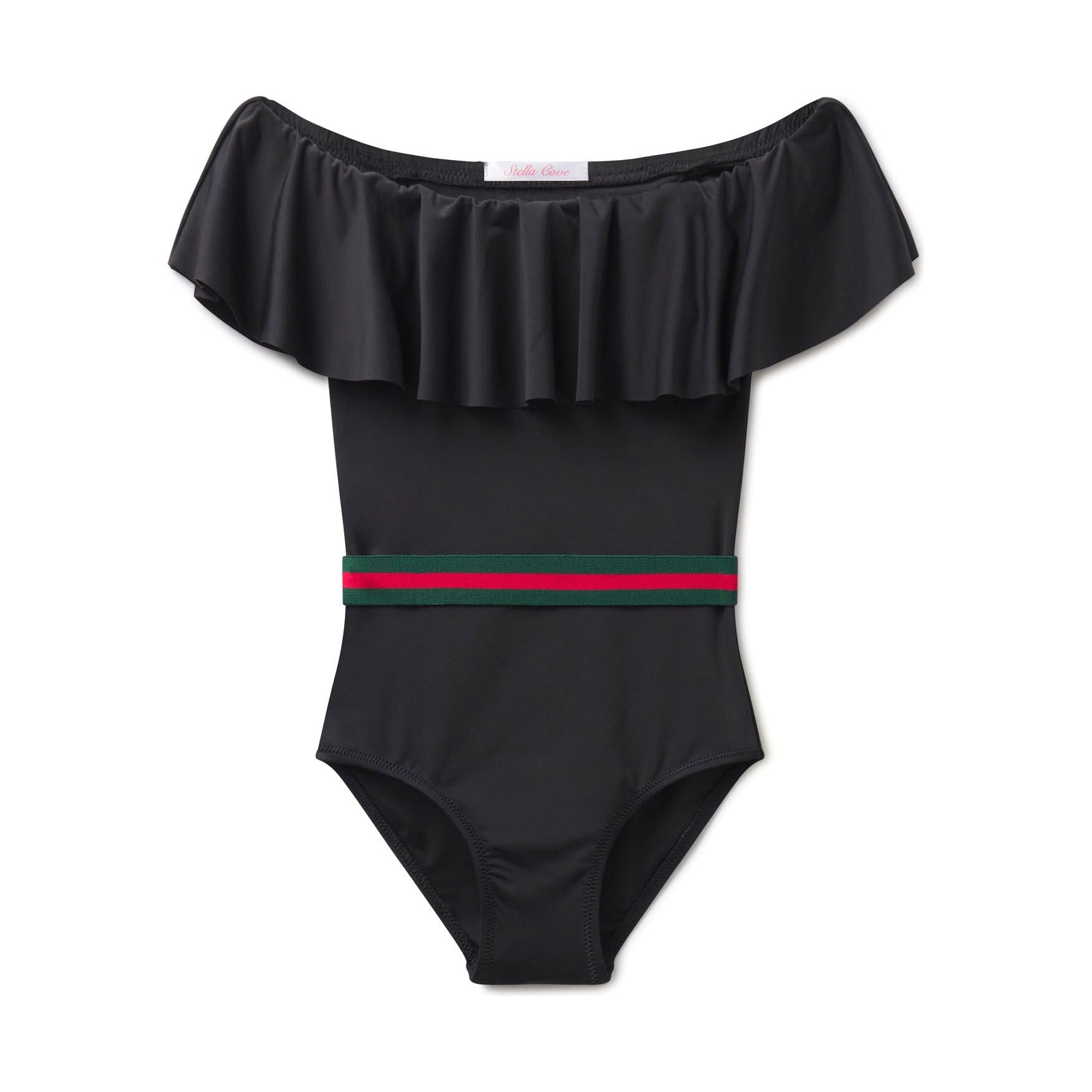 Black Swimsuit with Belt