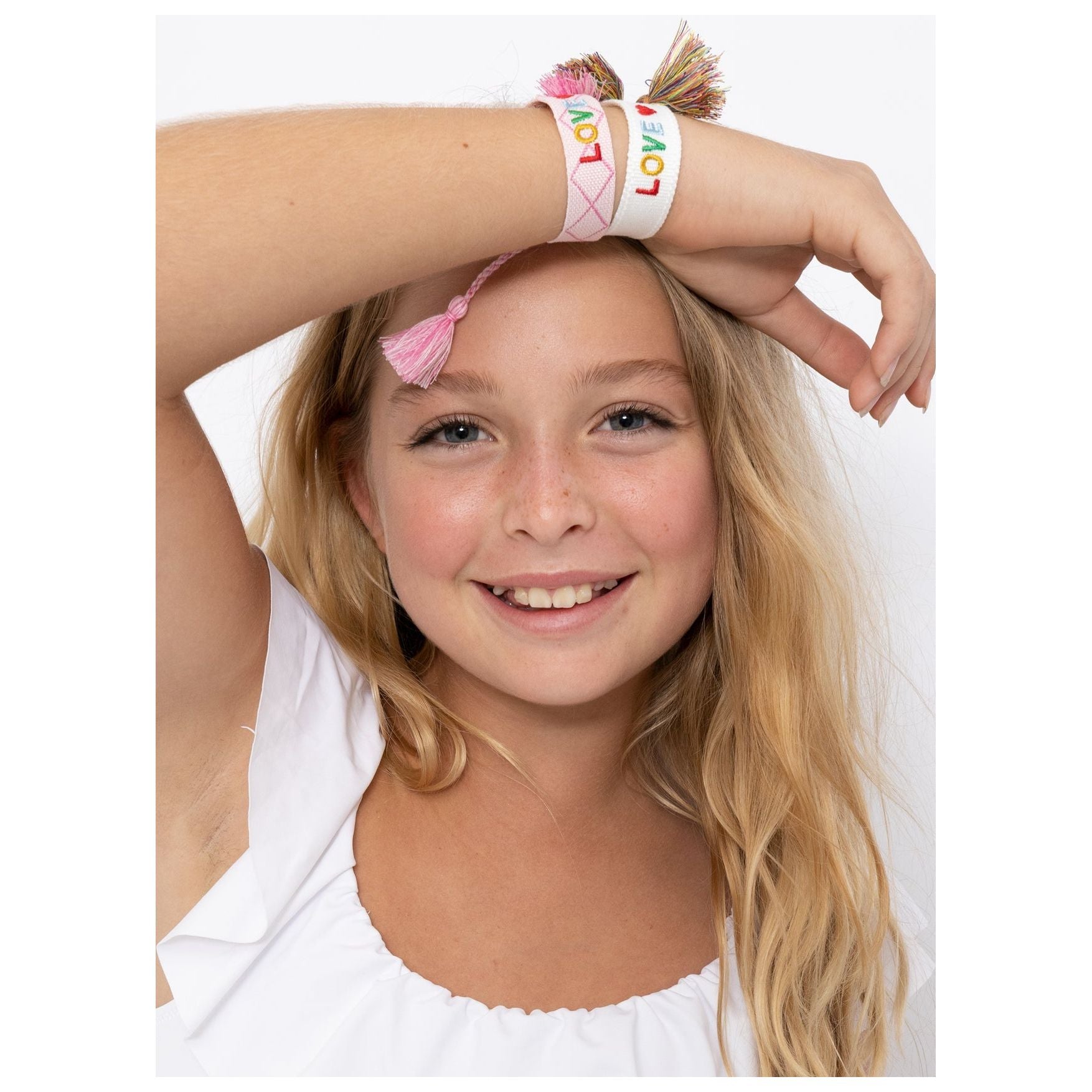 Beach Bracelet Love Pink