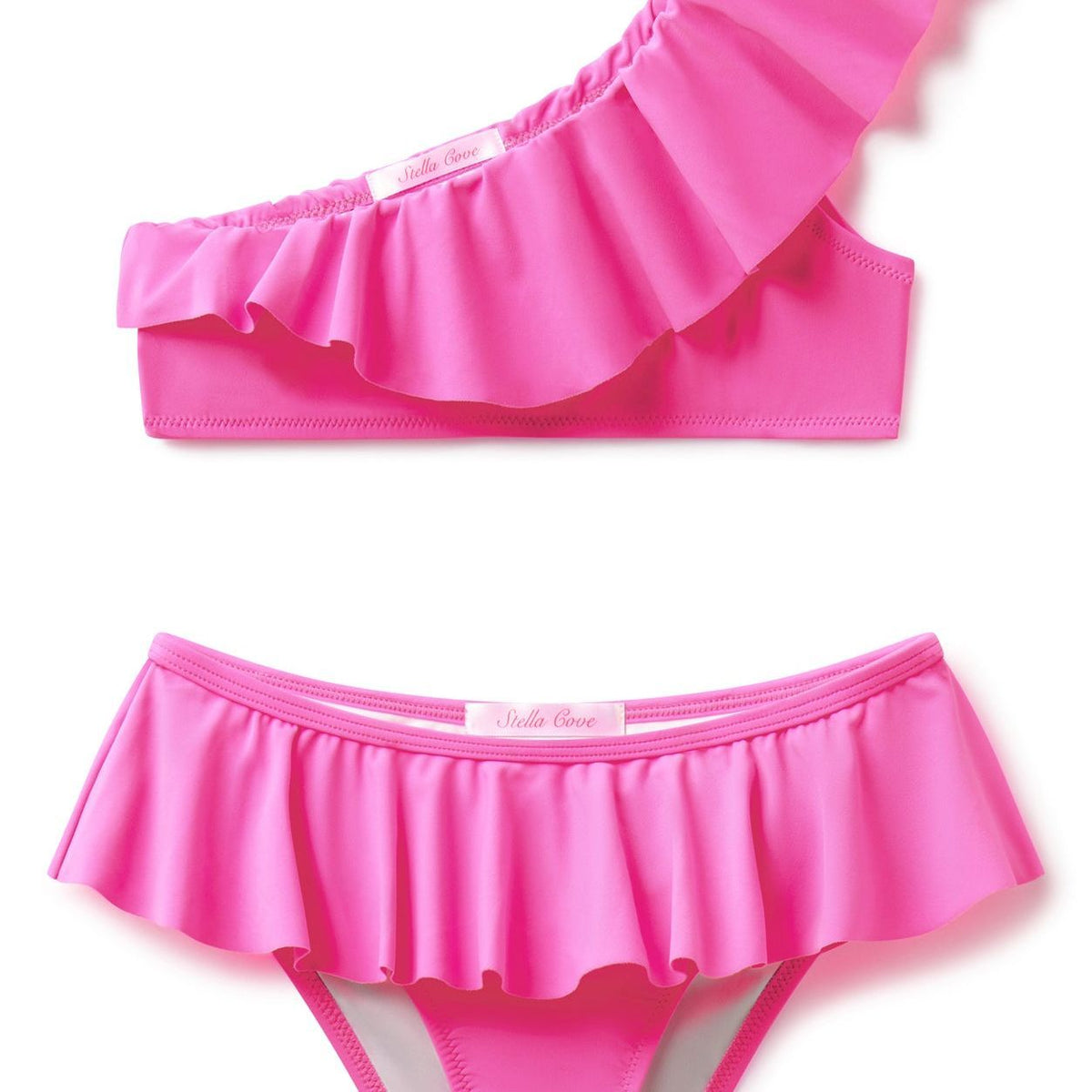 Pink One Shoulder Bikini