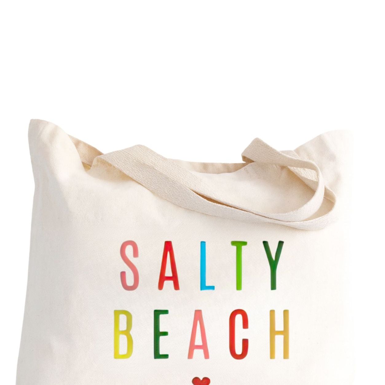 Salty Beach Colorful Tote Bag