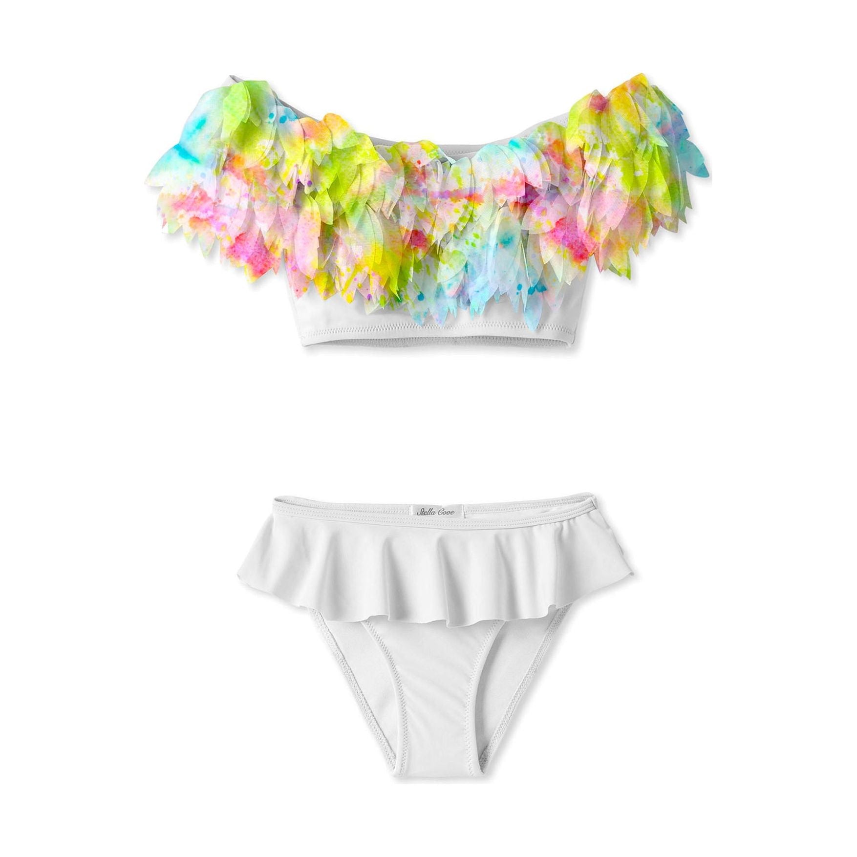 Citrus Petal White Bikini