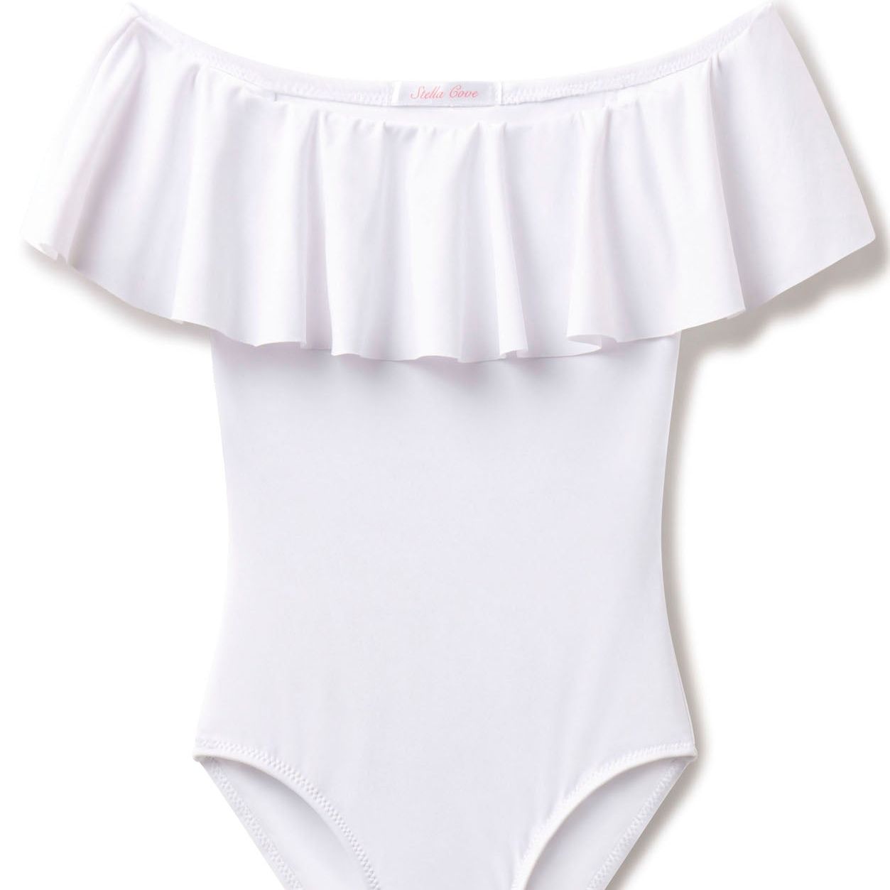 White Ruffle Bathing Suit