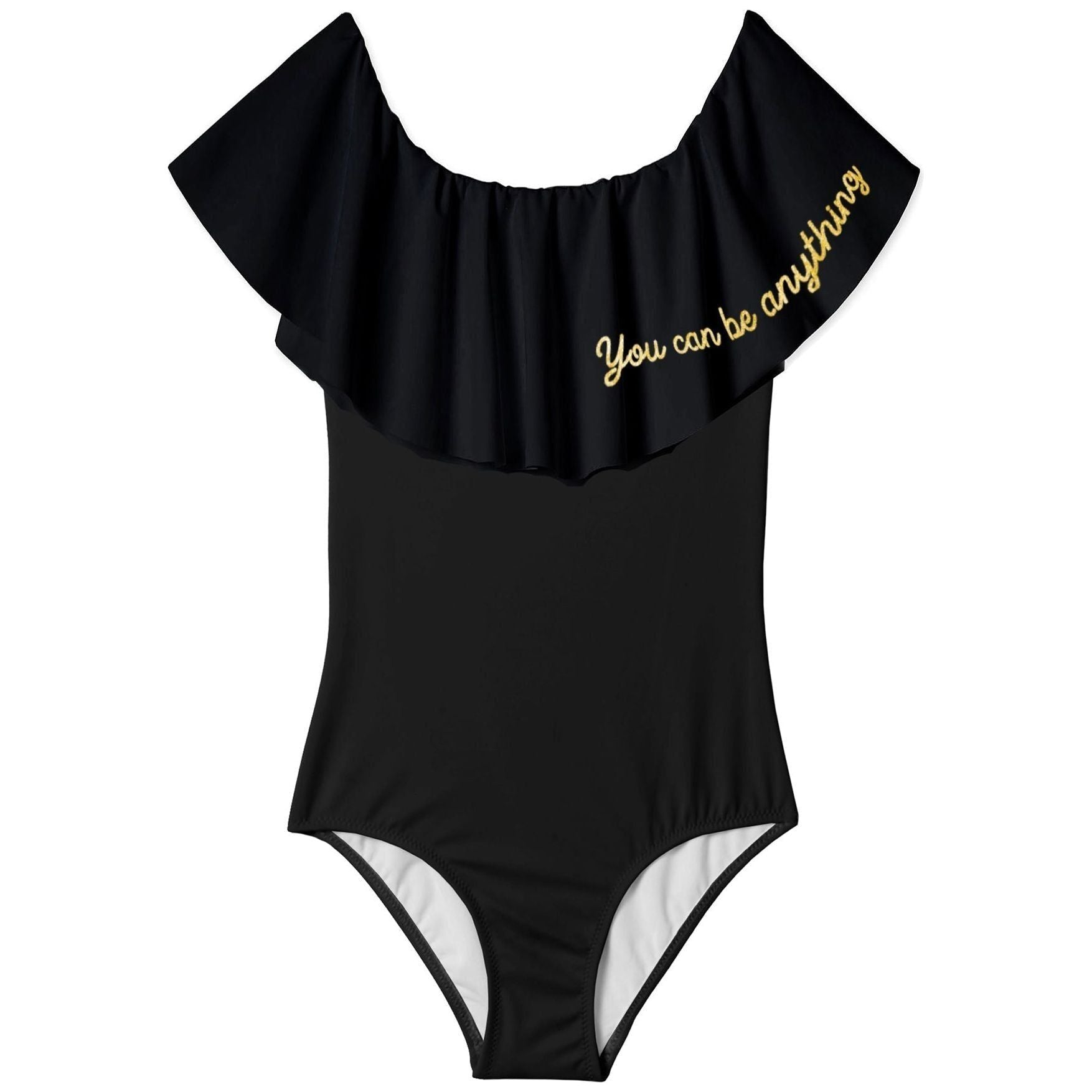 "You Can Be Anything" Black Swimsuit