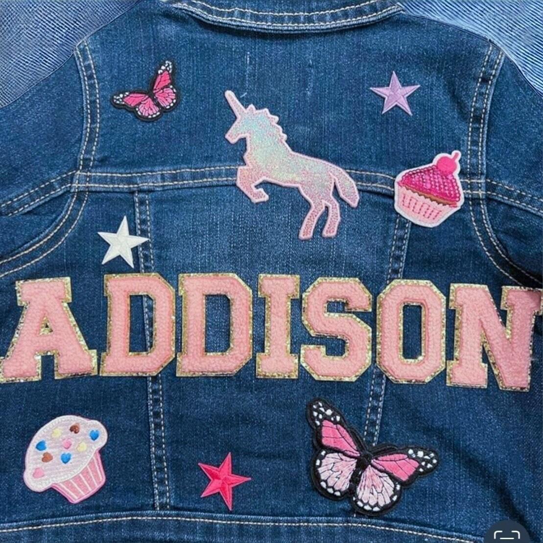 Personalized jean jacket, baby denim jacket baby jean jacket, toddler jacket girls jean jacket denim jacket custom kid jean jacket
