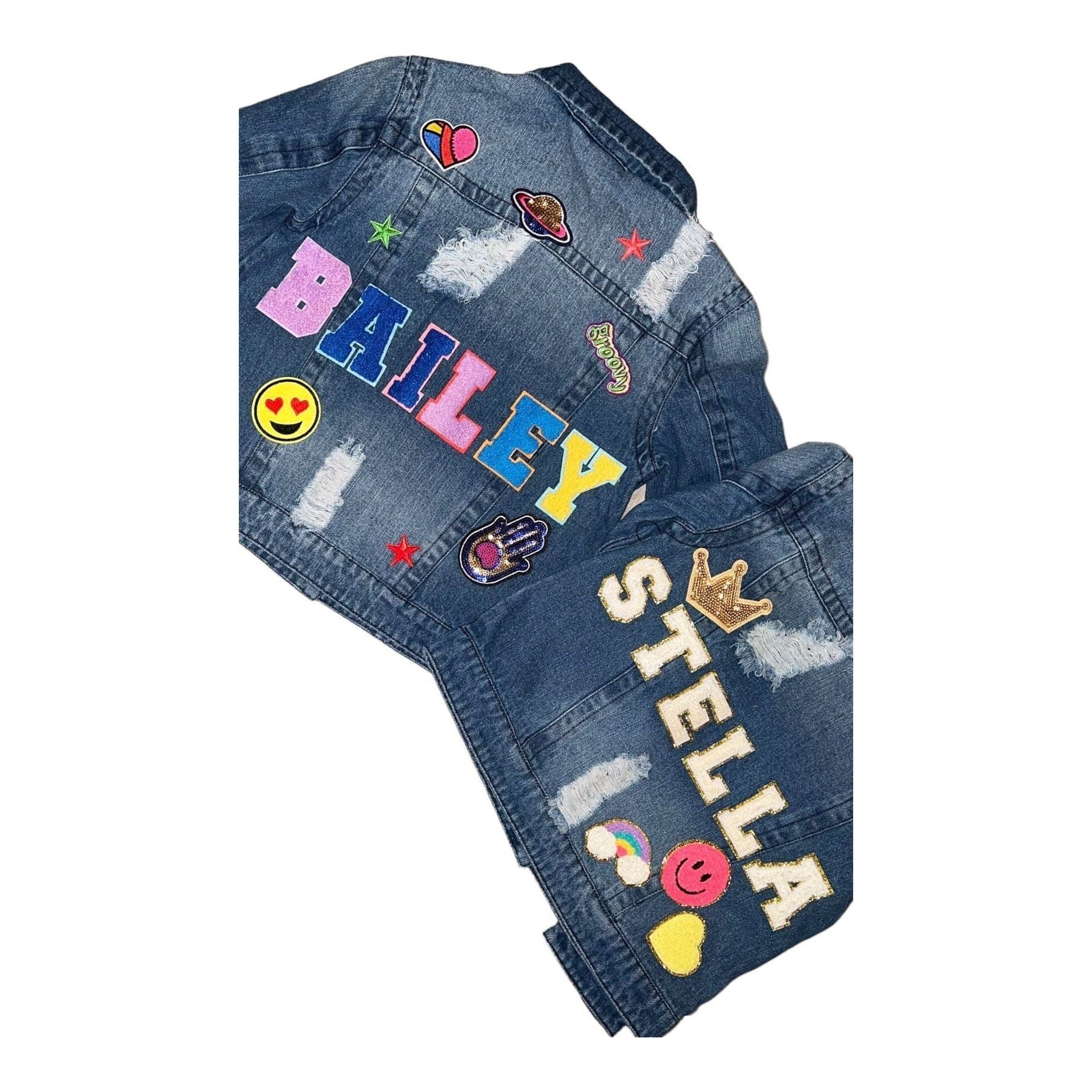 Personalized jean jacket, baby denim jacket baby jean jacket, toddler jacket girls jean jacket denim jacket custom kid jean jacket