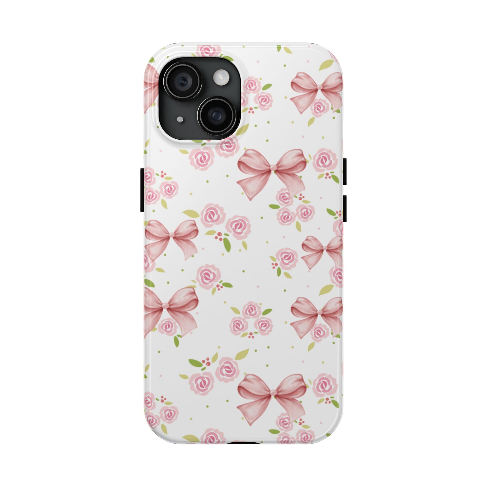 Phone Case - Pink Bow and Floral Design
