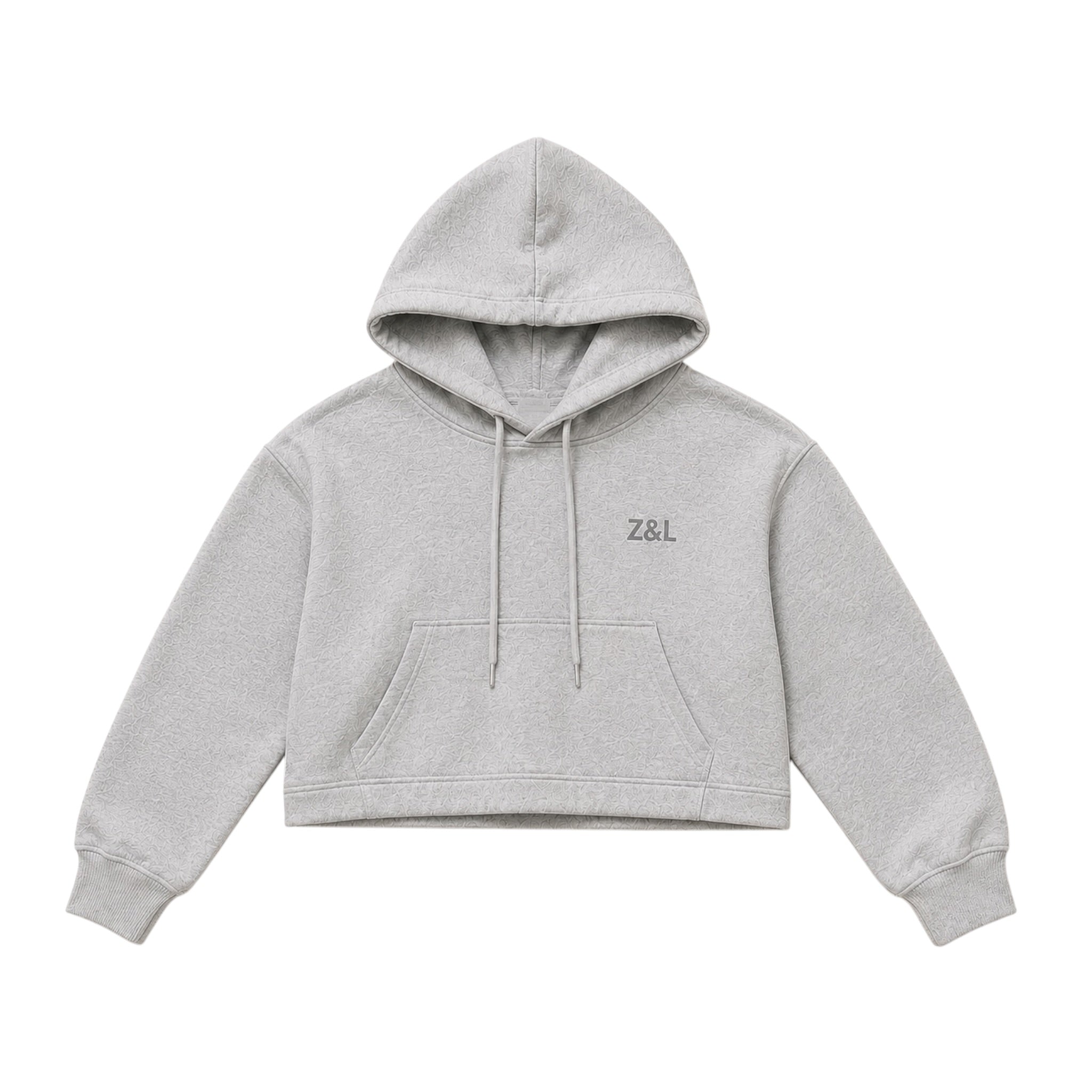 Z&L Embossed Cropped Hoodie