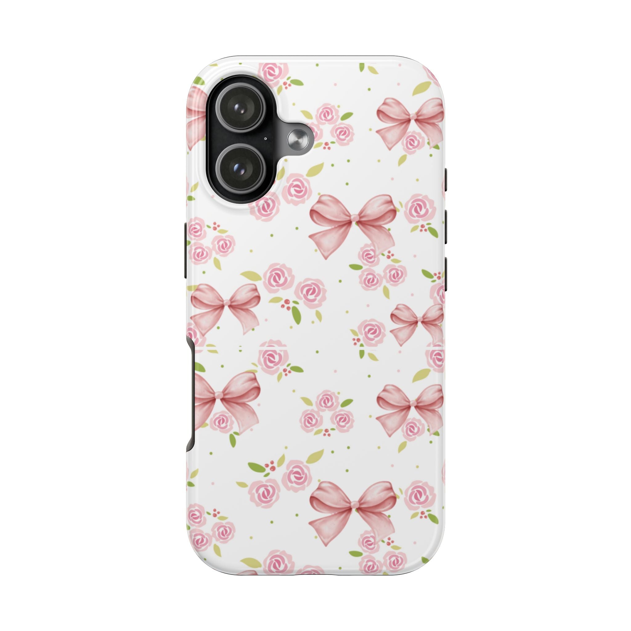 Phone Case - Pink Bow and Floral Design
