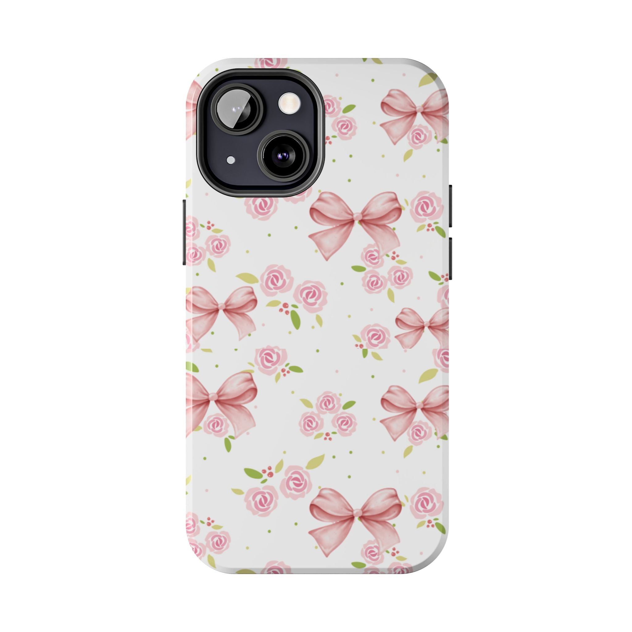 Phone Case - Pink Bow and Floral Design