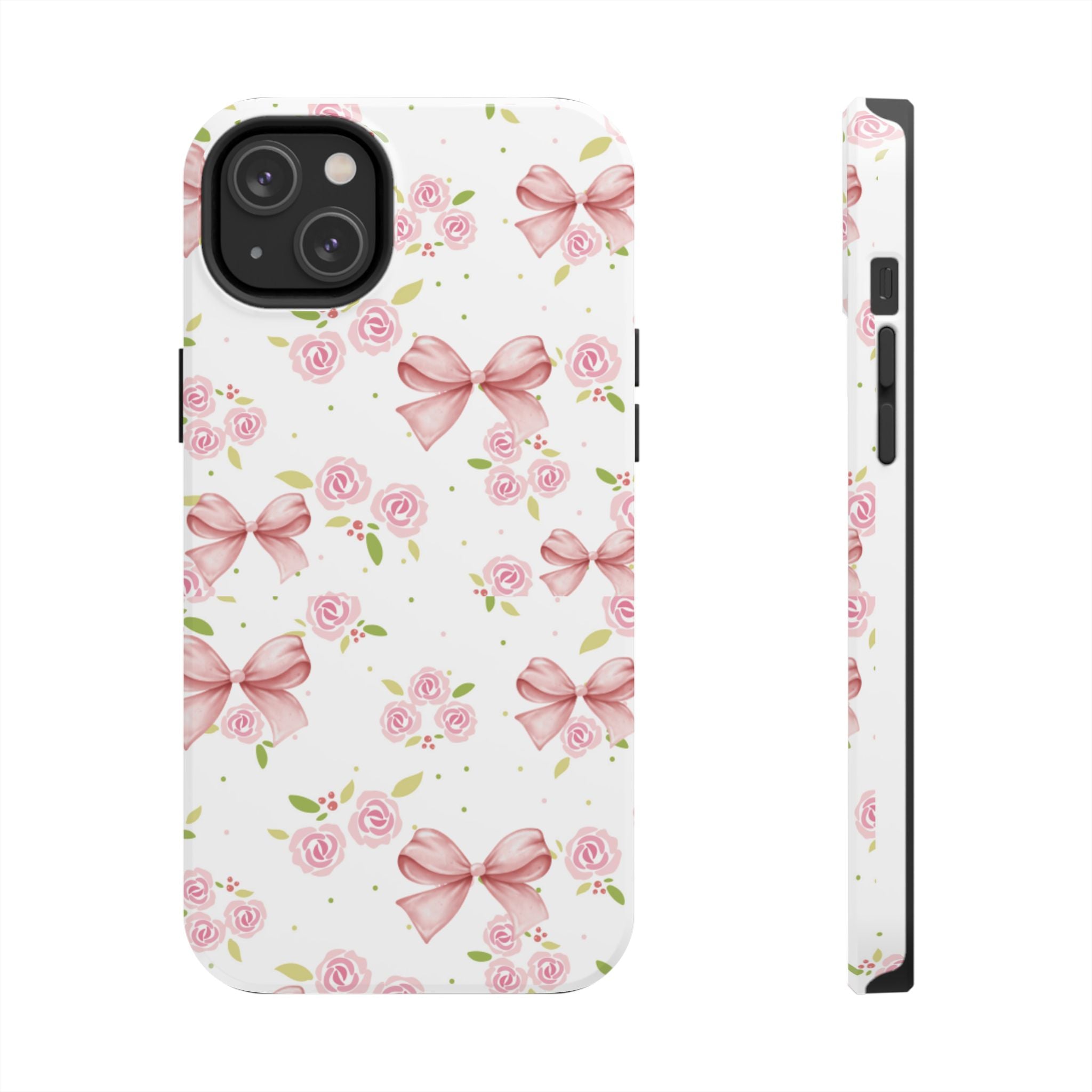 Phone Case - Pink Bow and Floral Design