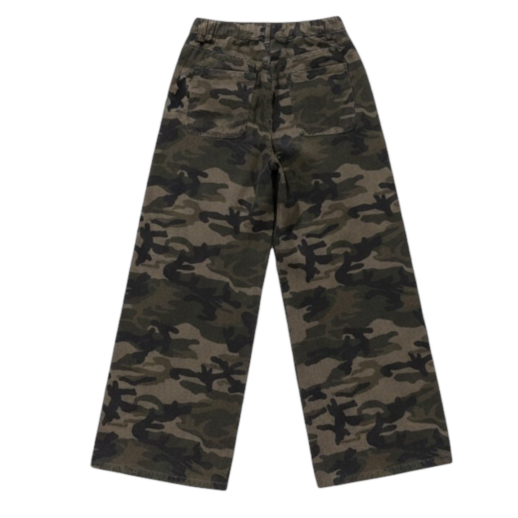 Girls Camo Wide Leg Pants