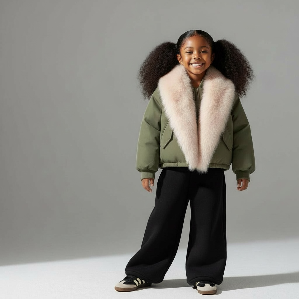 Faux Fur Collar Puffer Jacket