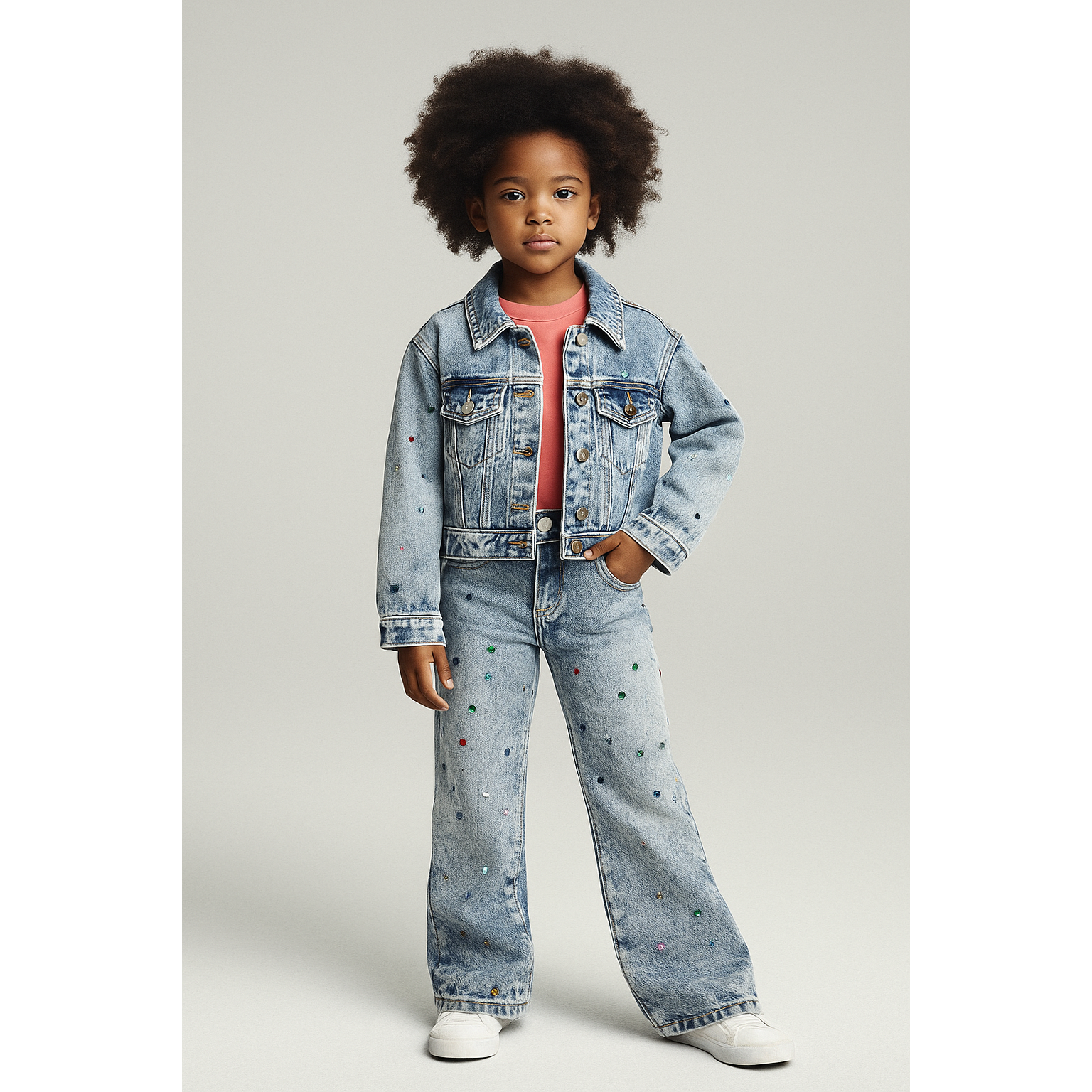 Rhinestone Denim Jacket