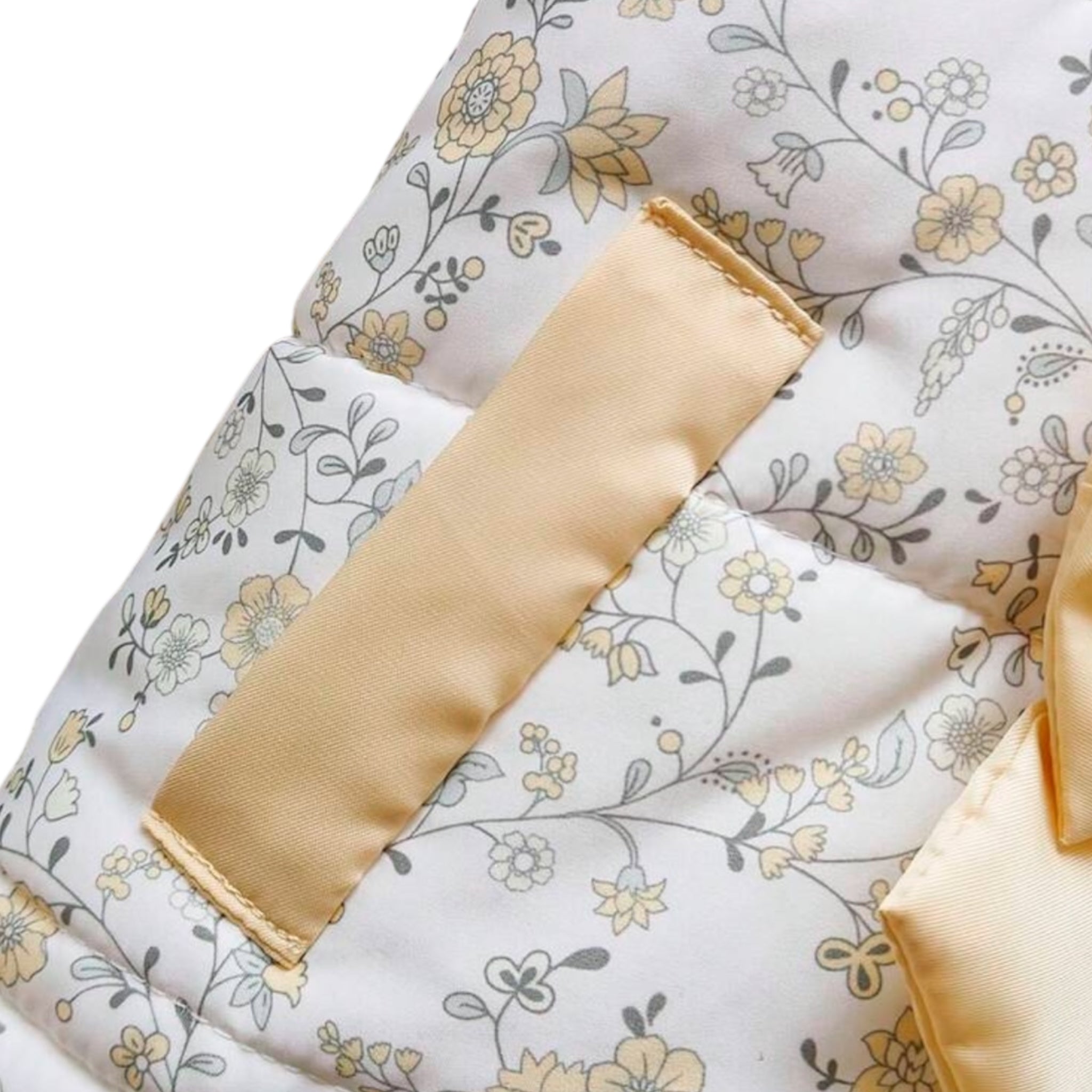 Baby & Toddler Floral Bow Puffer Jacket with Hood Pink or Yellow