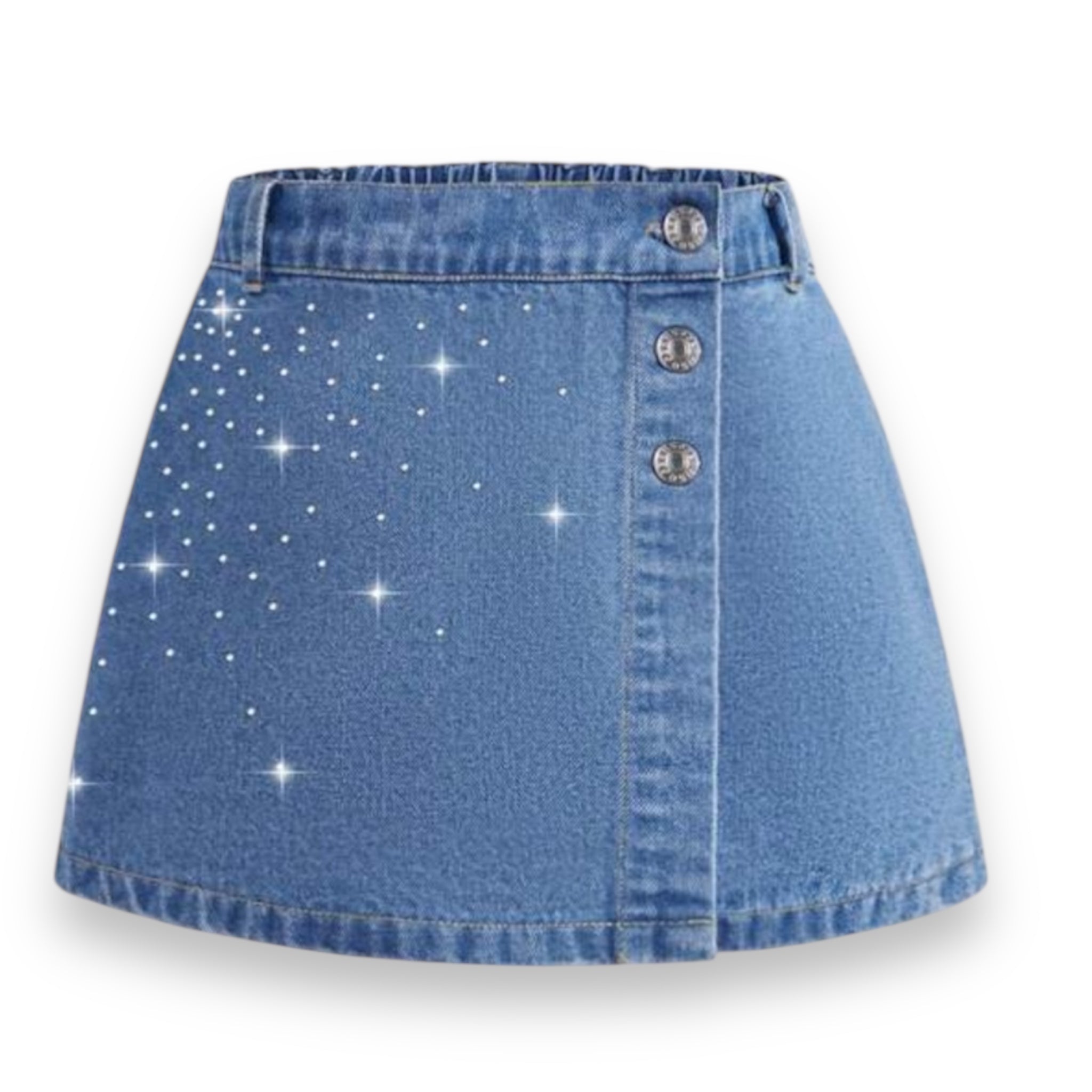 Rhinestone Denim Skirt
