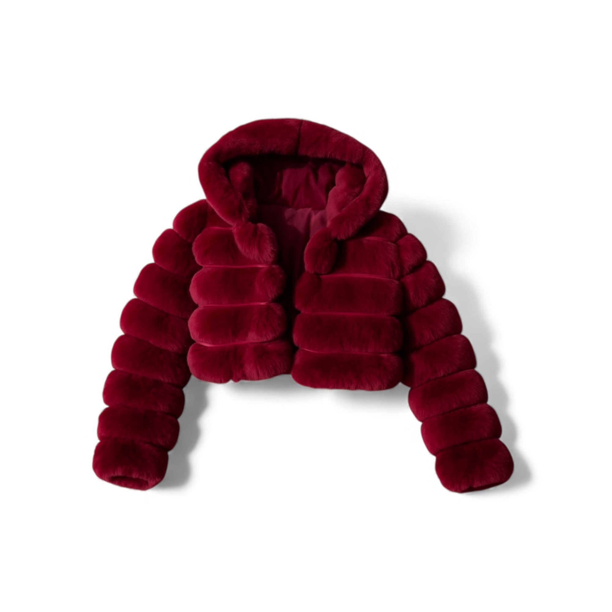 Girls Faux Fur Hooded Jacket