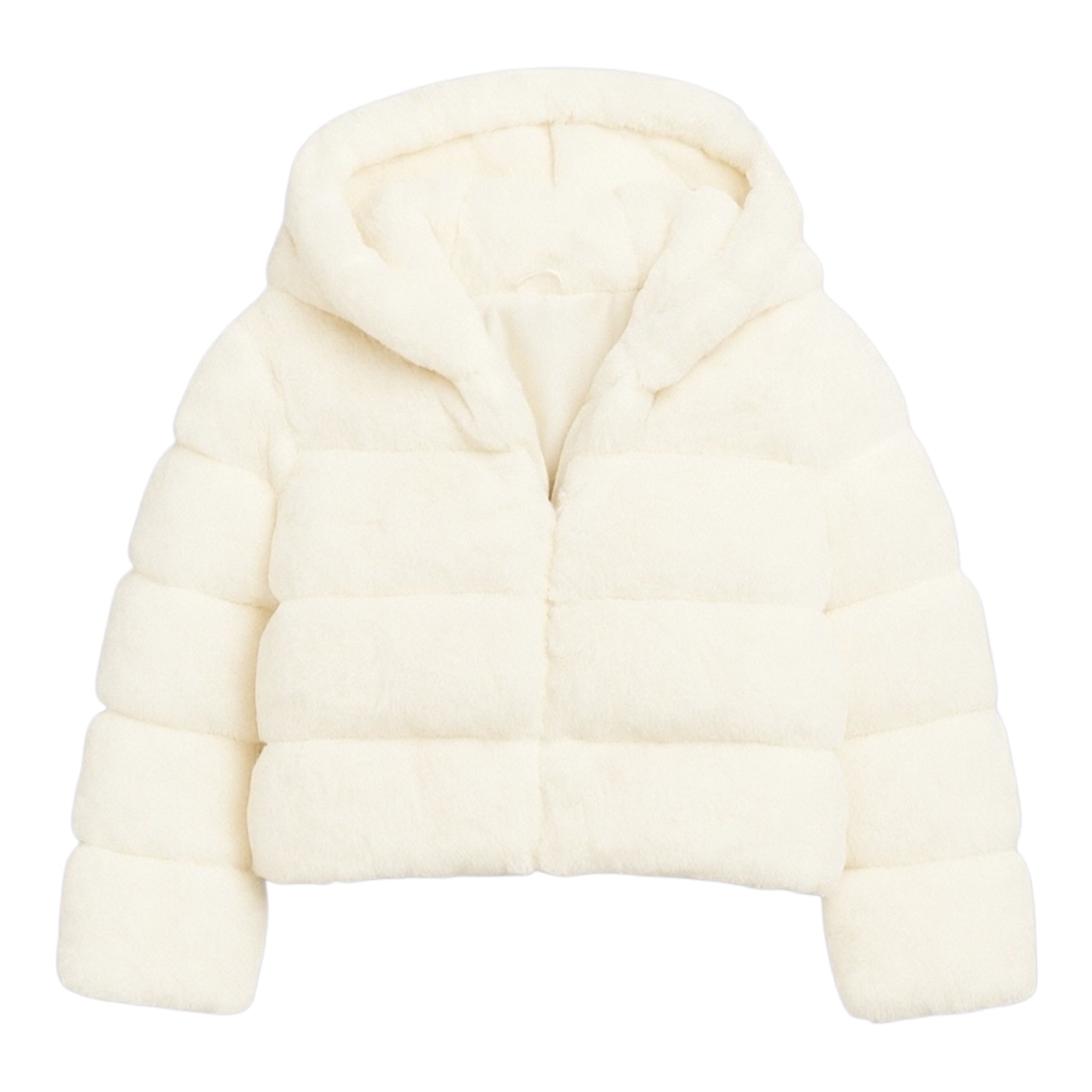 Girls Faux Fur Hooded Jacket