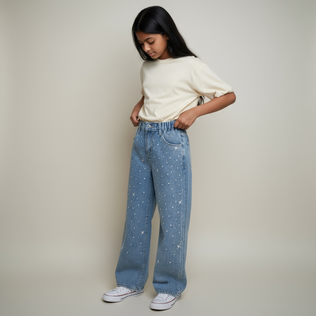 Rhinestone Teen Jeans