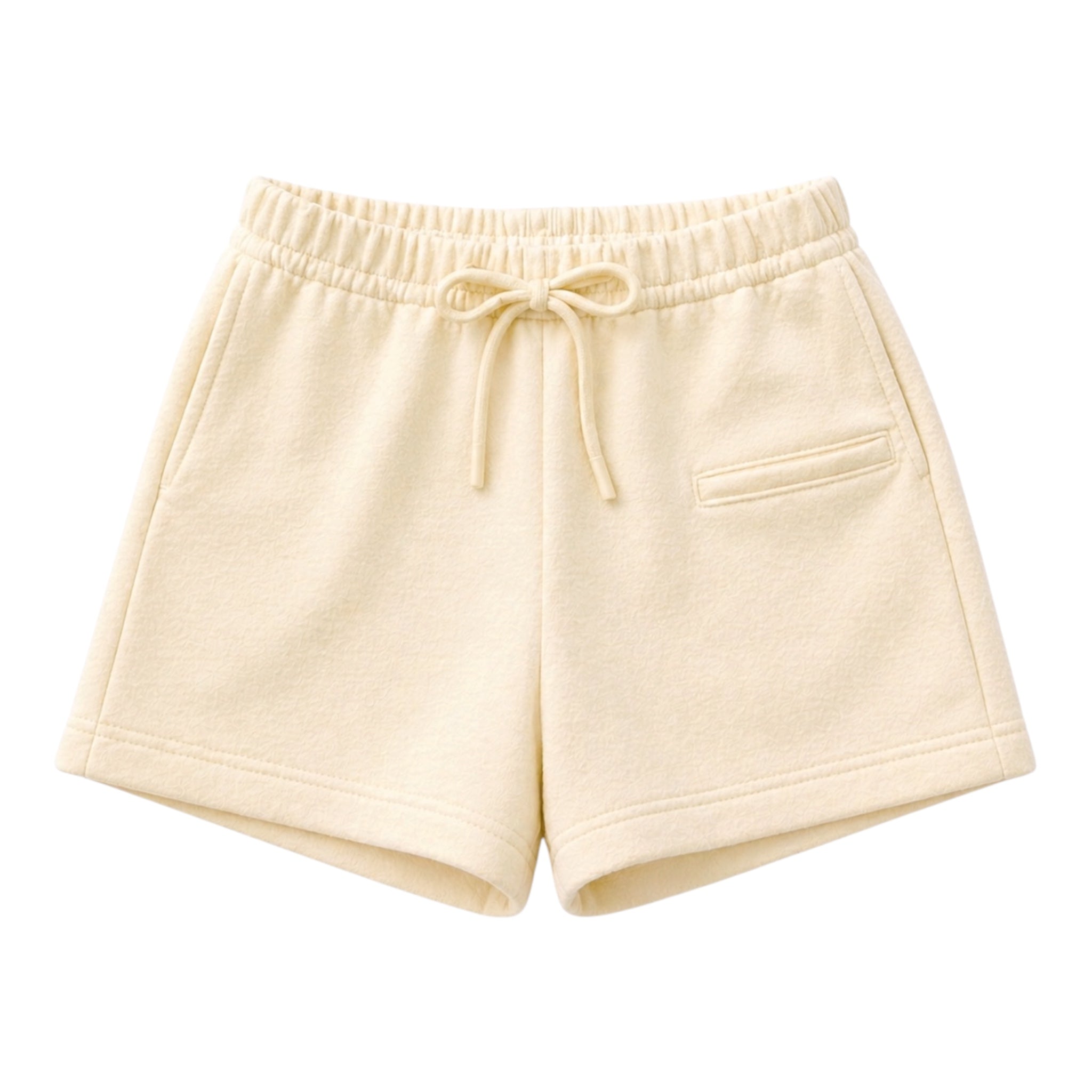 butter yellow shorts with a drawstring for girls by Zeus and Lexi Kids 