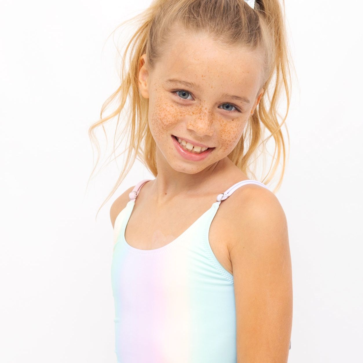 Rainbow Adjustable Straps Swimsuit