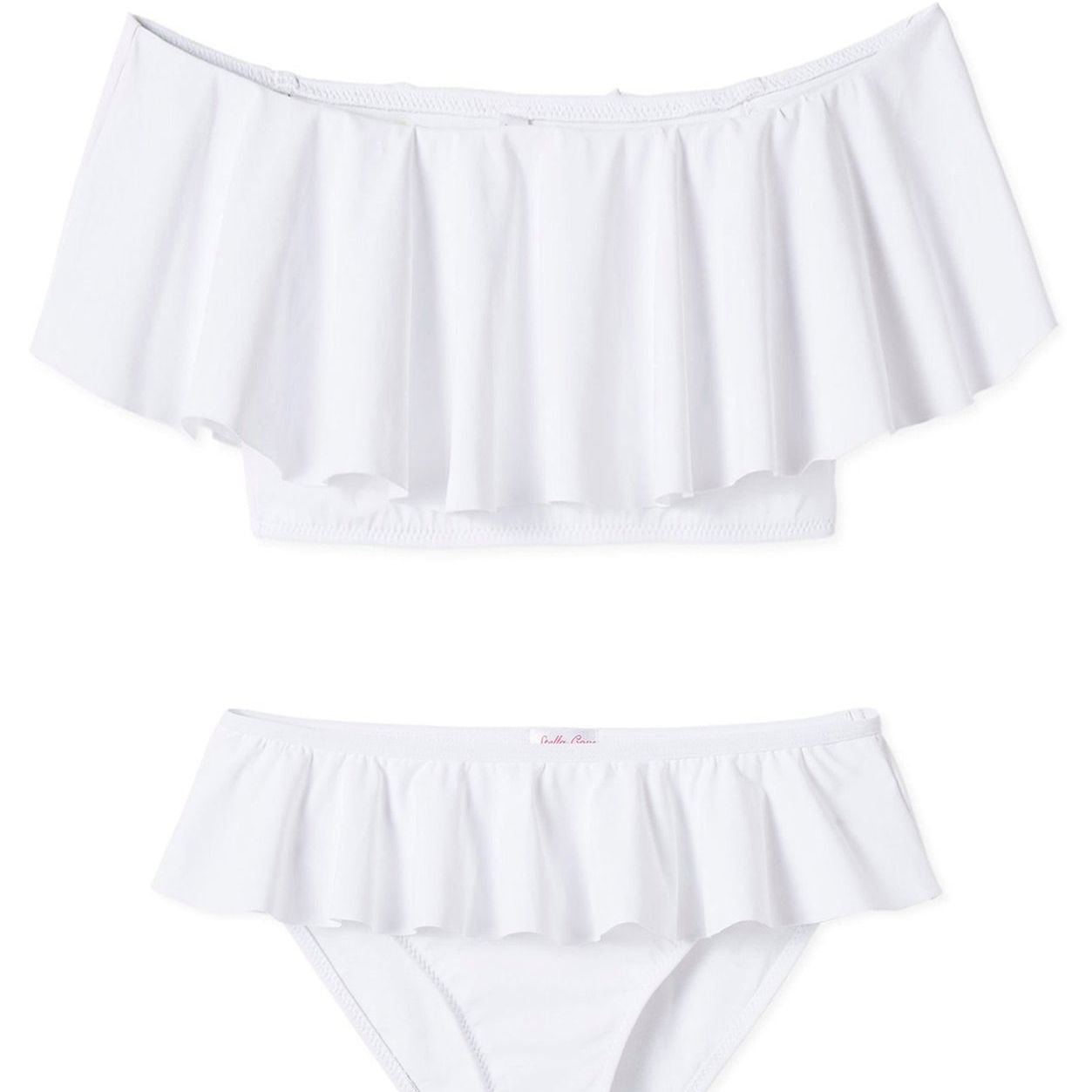 White Ruffle Bikini