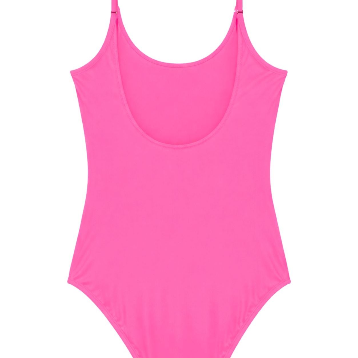 Neon Pink Adjustable Straps Swimsuit