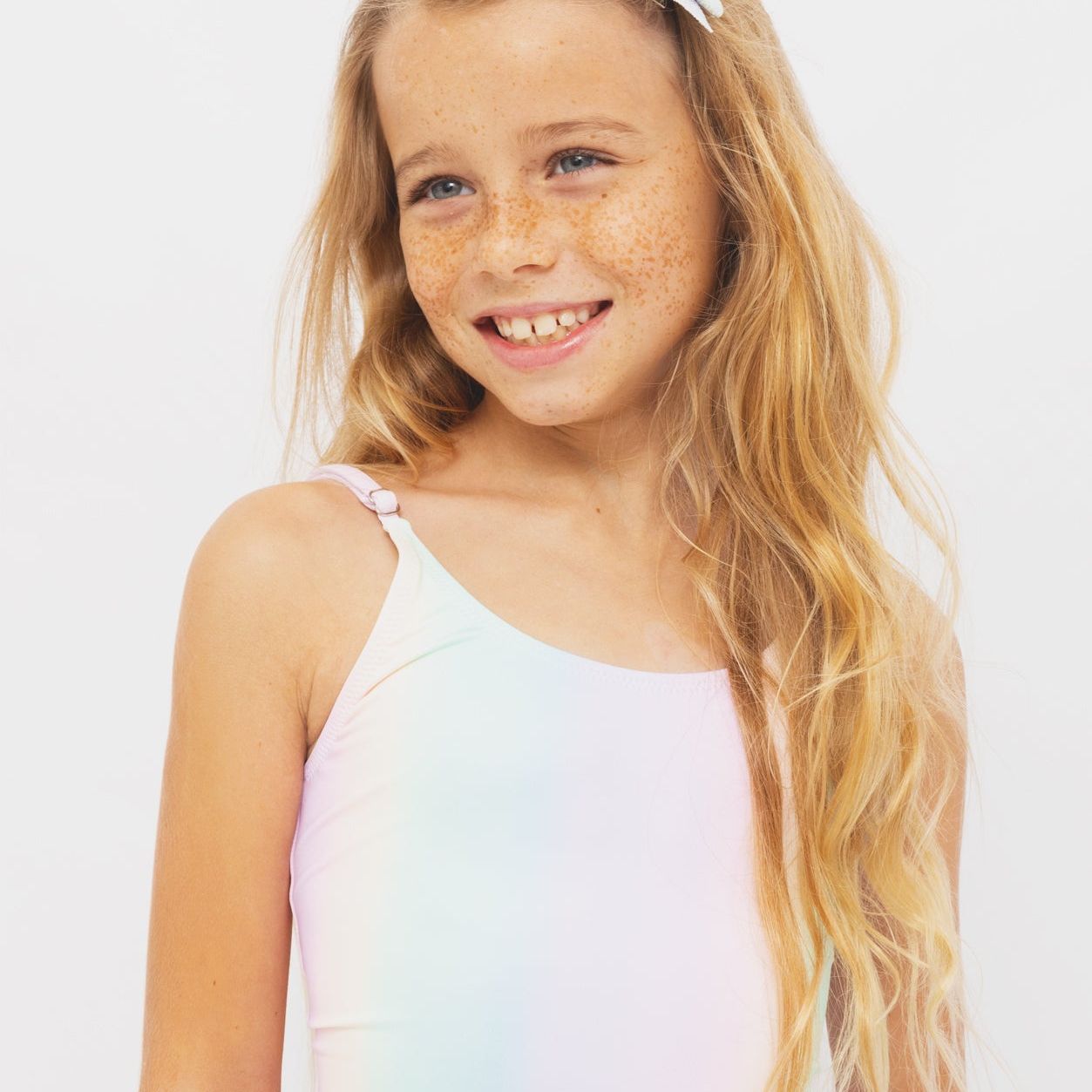 Rainbow Adjustable Straps Swimsuit