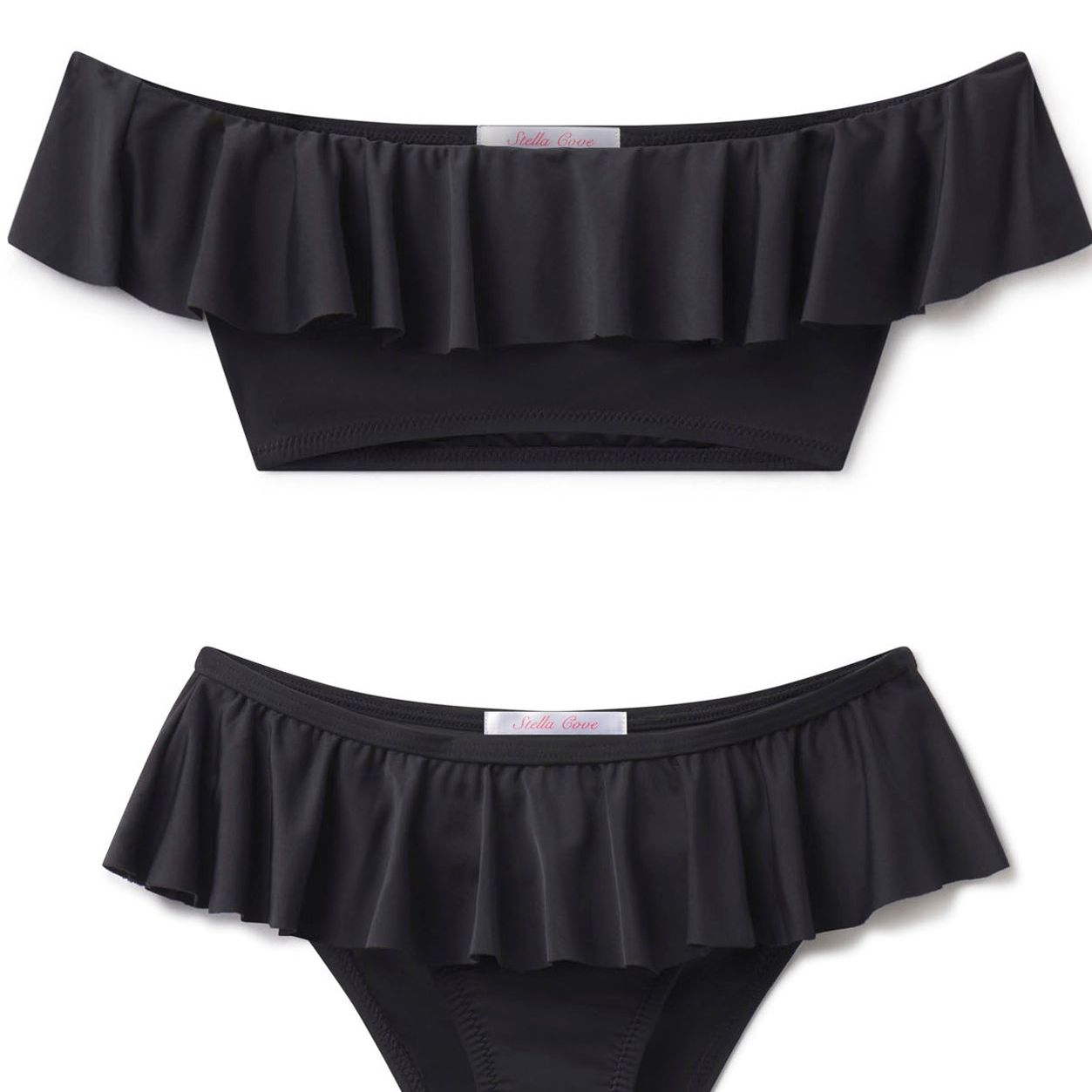 Black Ruffle Bikini for Girls