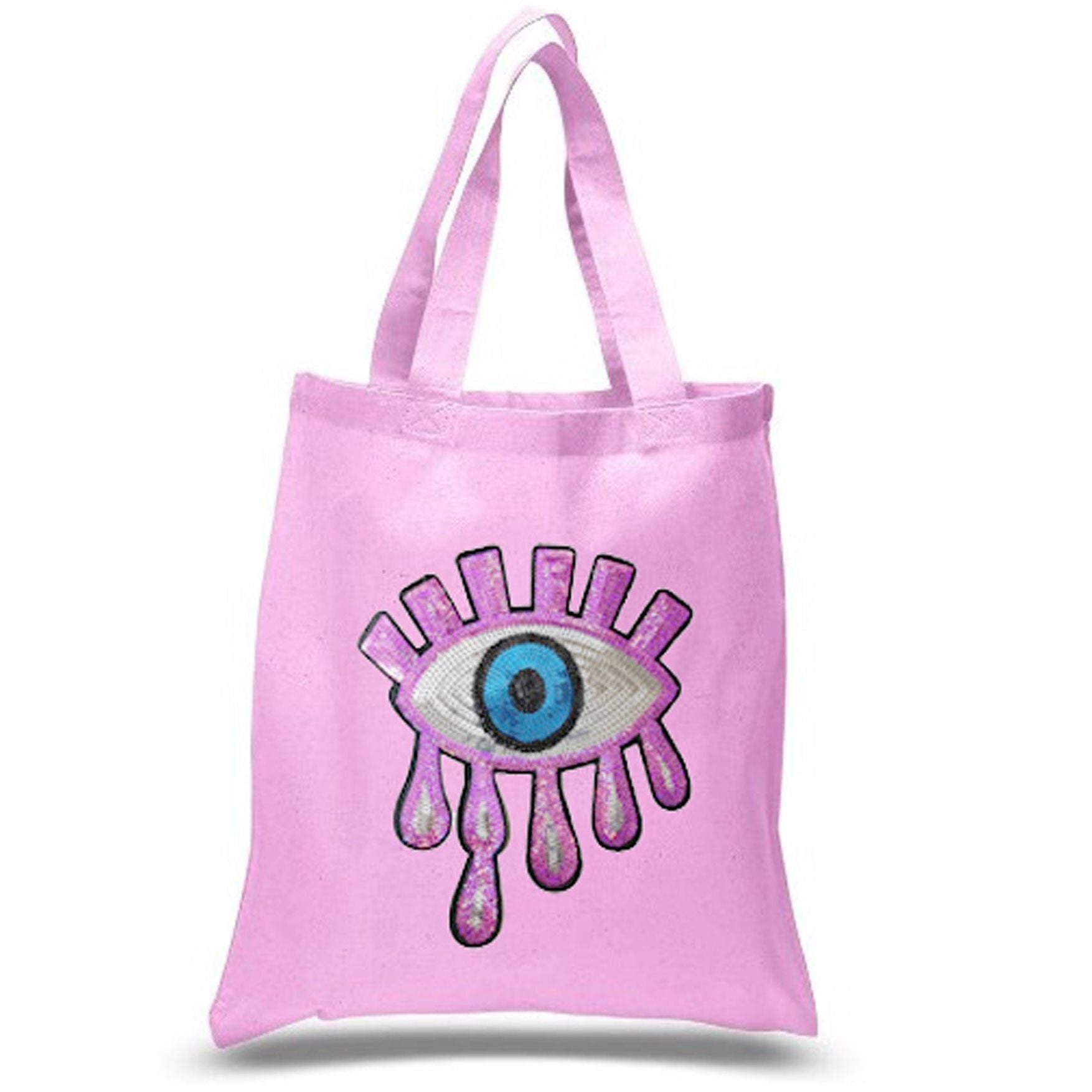 Sequin Eye Pink Beach Bag